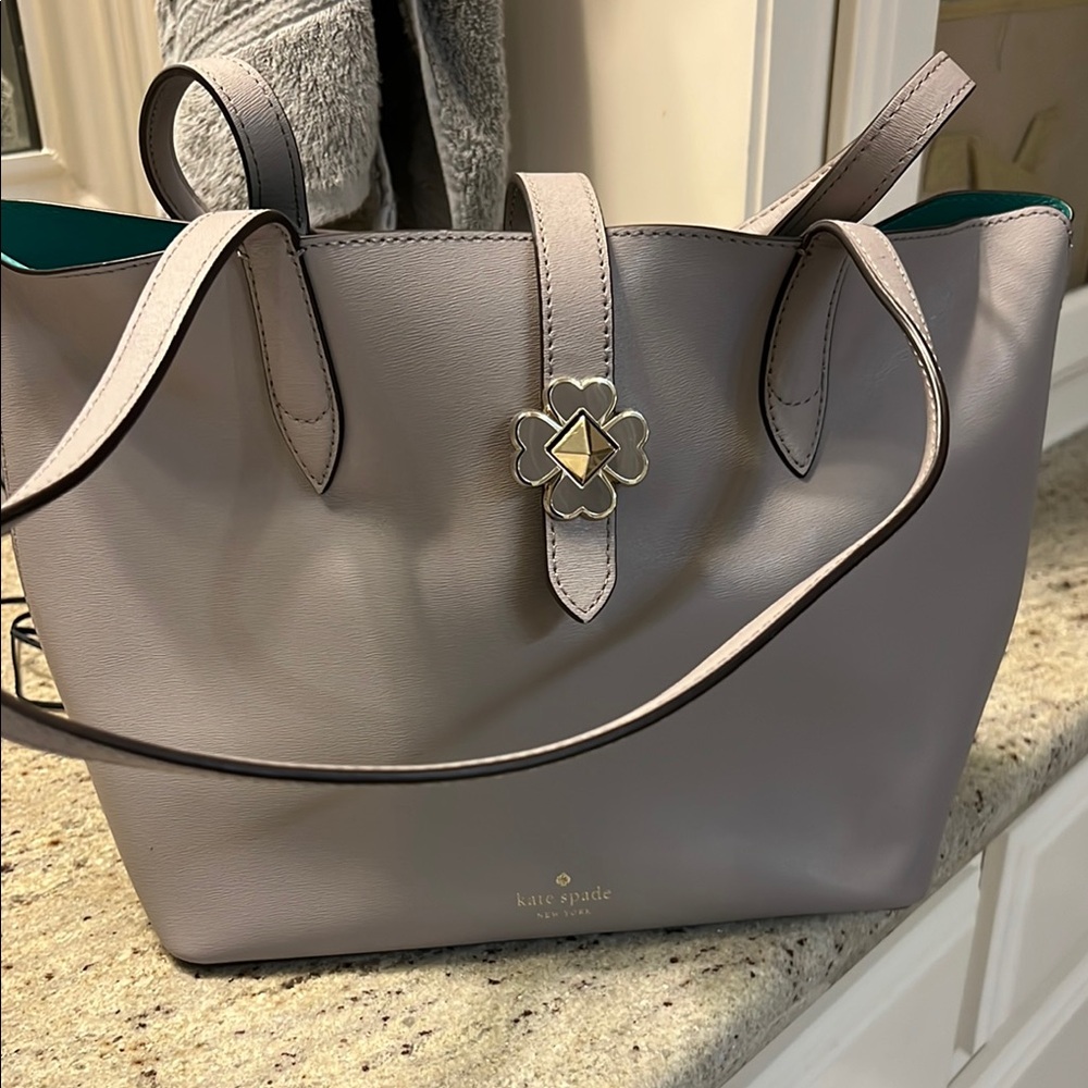 Kate Spade Gray Structured Tote Bag